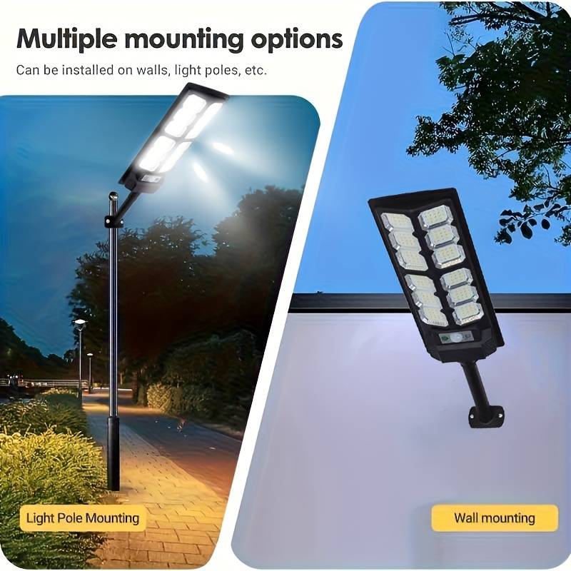 Umexus Solar Street Light With Motion Sensor – Commercial Dusk To Dawn Outdoor Lamp – LED
