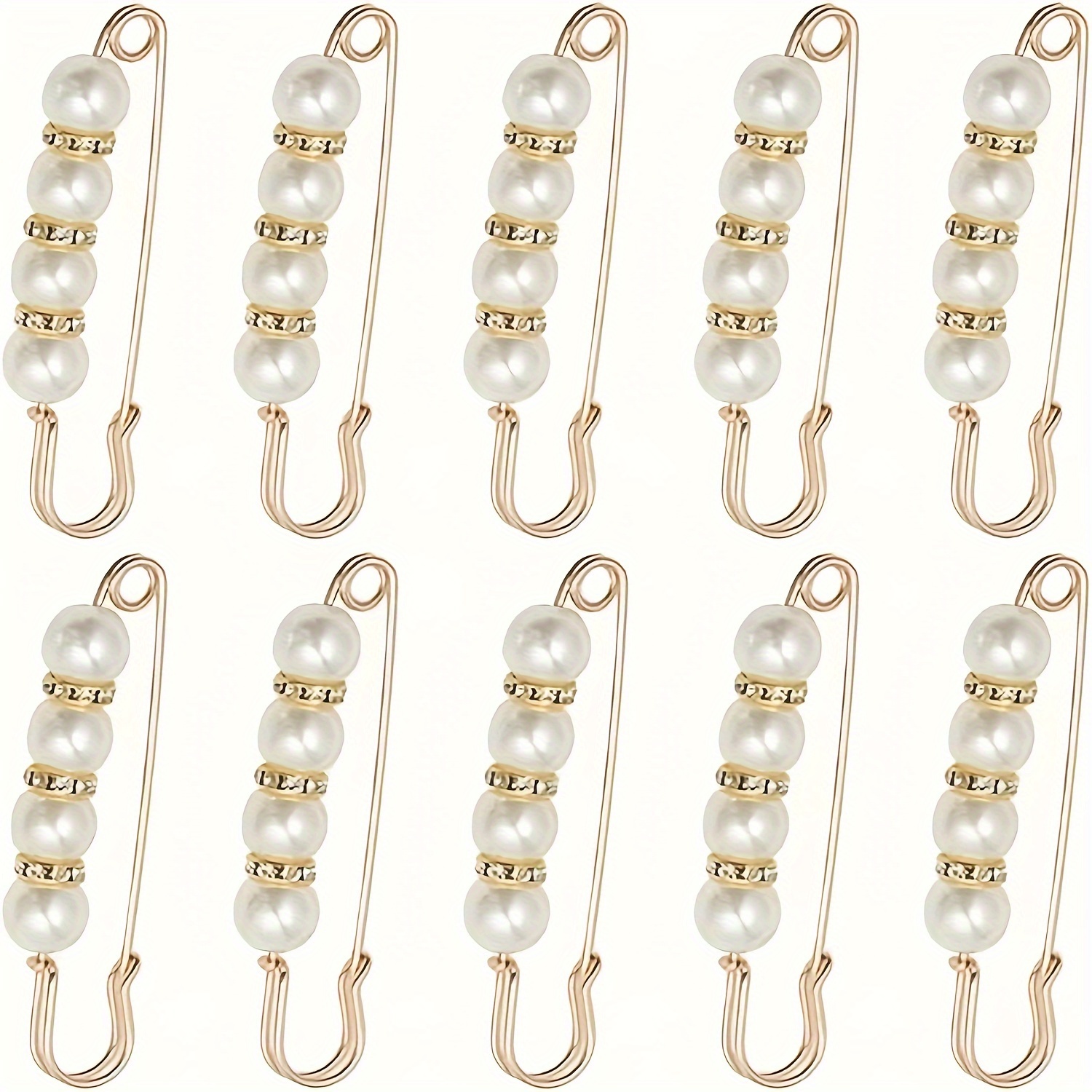 

10pcs Broche pour Femmes Boucle de Vêtements Clip Broche de Sécurité Épingle à Châle Multifonctionnelle Écharpe Taille Change Mode