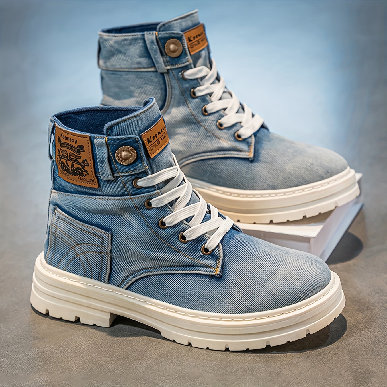Boot Laces Denim Shoe Laces Retro Charm Vintage Style High Top
