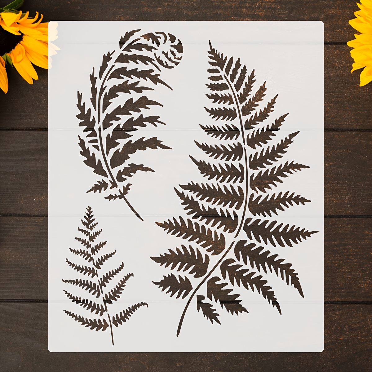 Ferns Stencil - Large Fern Stencil, Leaf Stencil, Stencils, Fern Stencils, Stencil, Fern Wall Stencil, Leaf Stencils For Walls