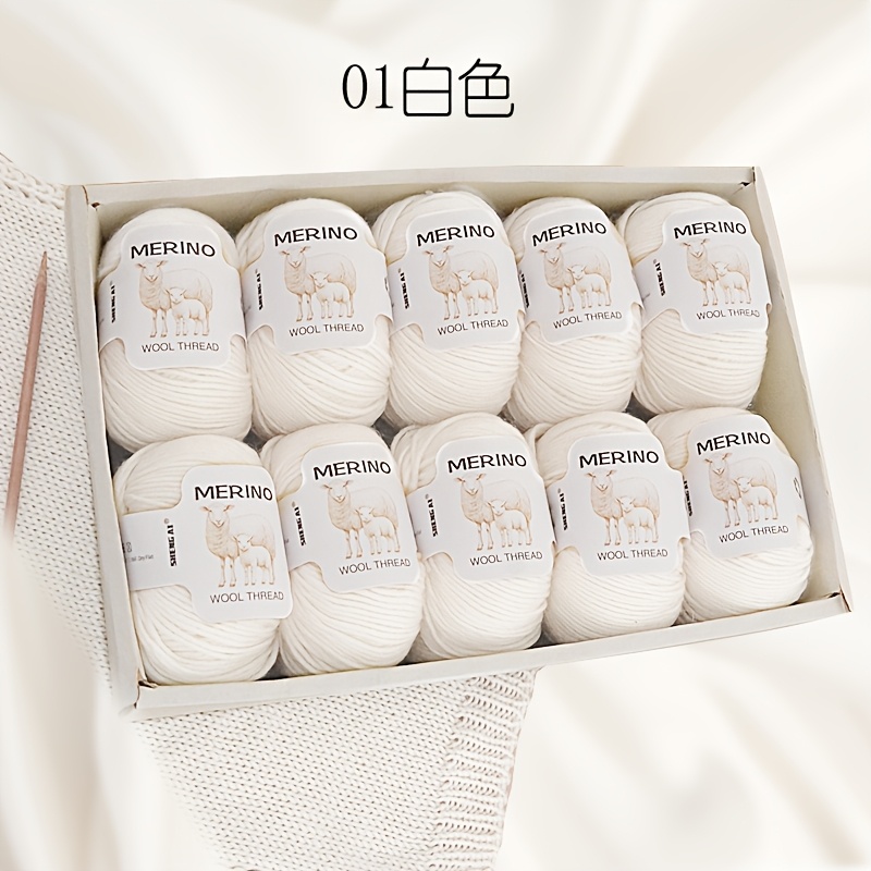 TEMU Luxury 10pcs 500g (17.6oz) Wool & Cashmere Medium-fine Yarn - Versatile For , Soft & Skin-friendly, Texture For Easy Knitting. Suitable For