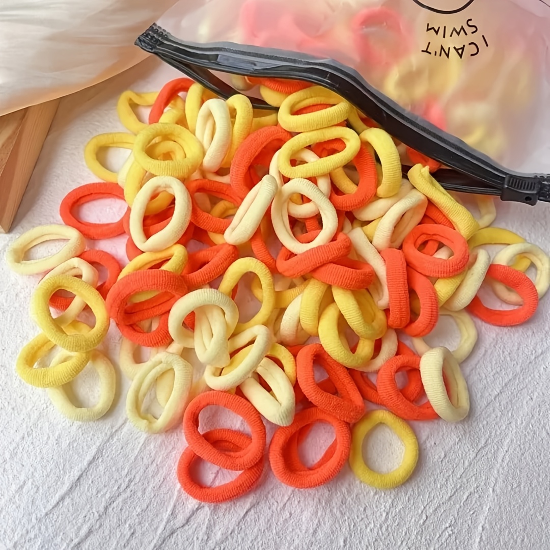 458pcs Colorful Elastic Hair Ties with Stretchy Bases