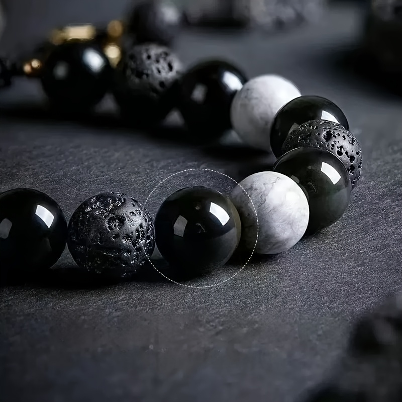 Geometric Beaded Bracelet for Men