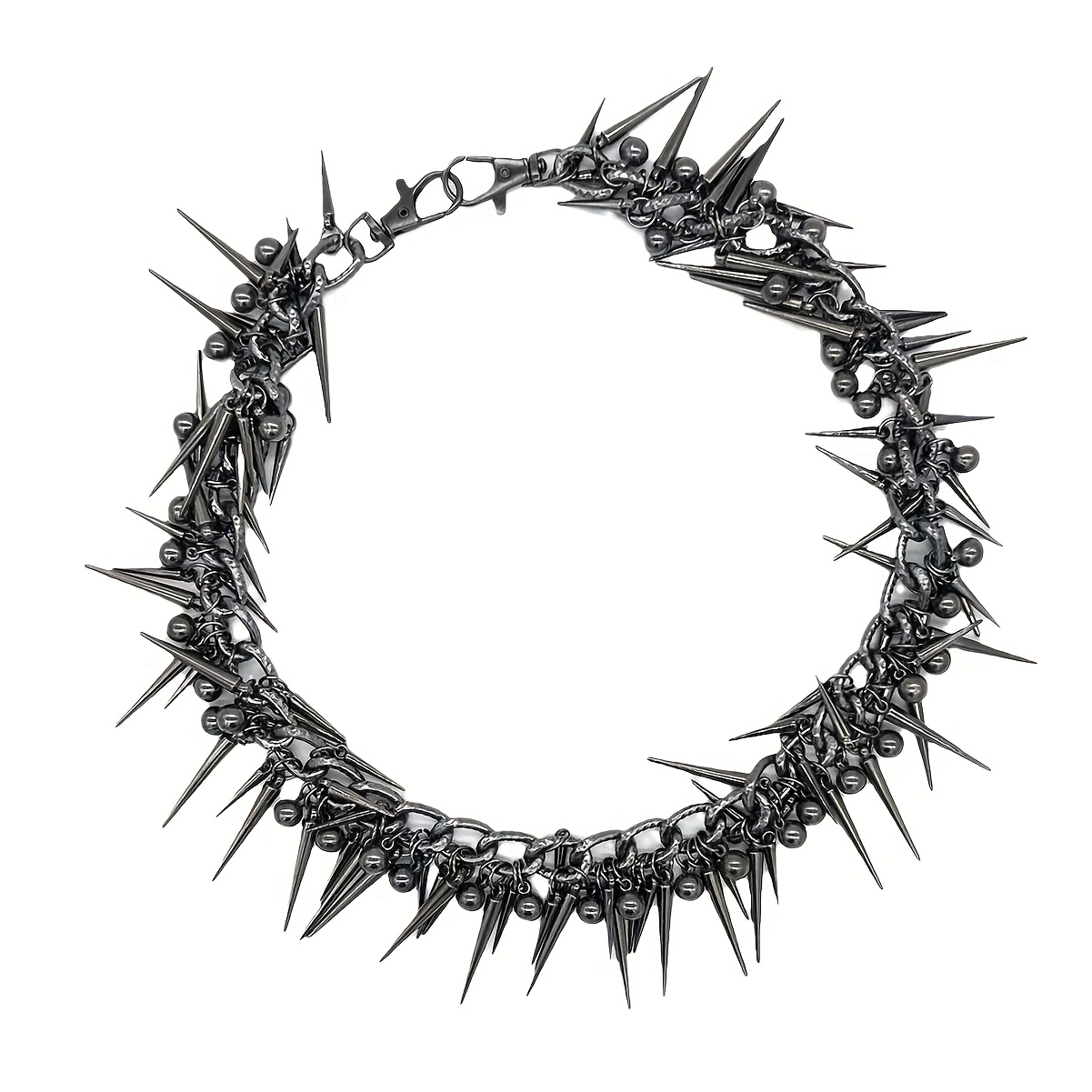 1pc Electroplated Gunmetal Handmade Chili Pepper Chain Hip Hop Punk Pants Chain Belt Chain With Rivet Pendant Accessory, Party Gift. Accessory Of A . Please Do Not Purchase Are Sensitive To This.