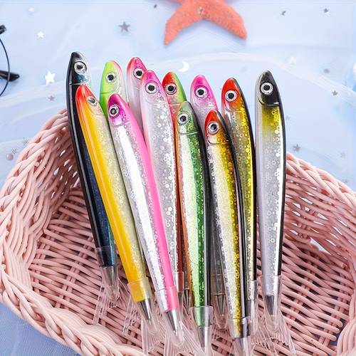 random 3 7 9pcspcspcspcs fish pens cute pens creative cute novelty ballpoint pens black ink advertising pens