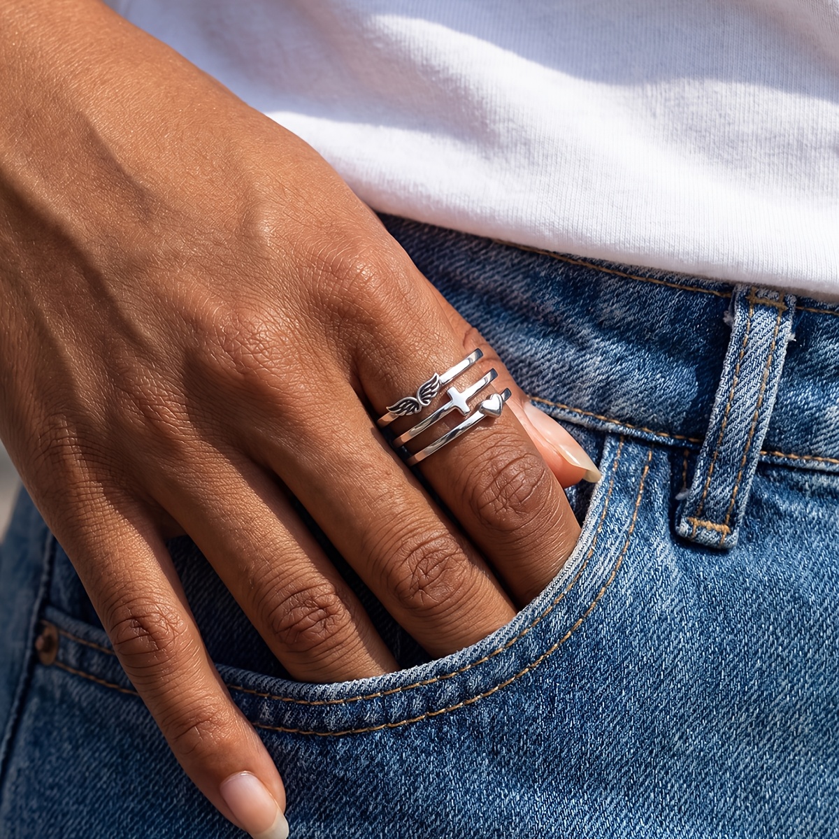 Winged Heart Vintage Ring, Thoughtful Gift