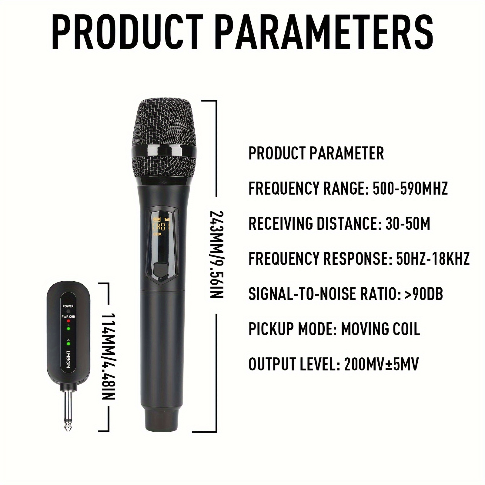 W 3 Wireless Microphones Dual UHF Dynamic Microphone With Long Distance UHF Receiver Plug And Play For Karaoke Singing Speech Wedding Karaoke