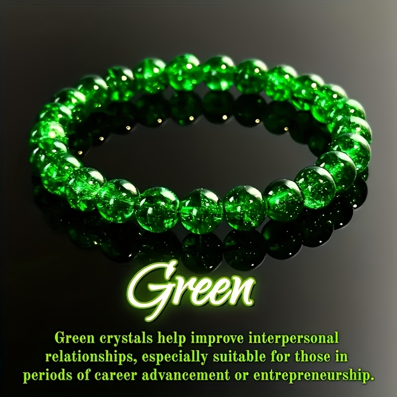 TEMU Bracciale Verde - Il Verde Porta Fortuna e , Regalo di Gioielli Spirituali Unisex, Perline Simboleggiano , e Avanzamento di Carriera