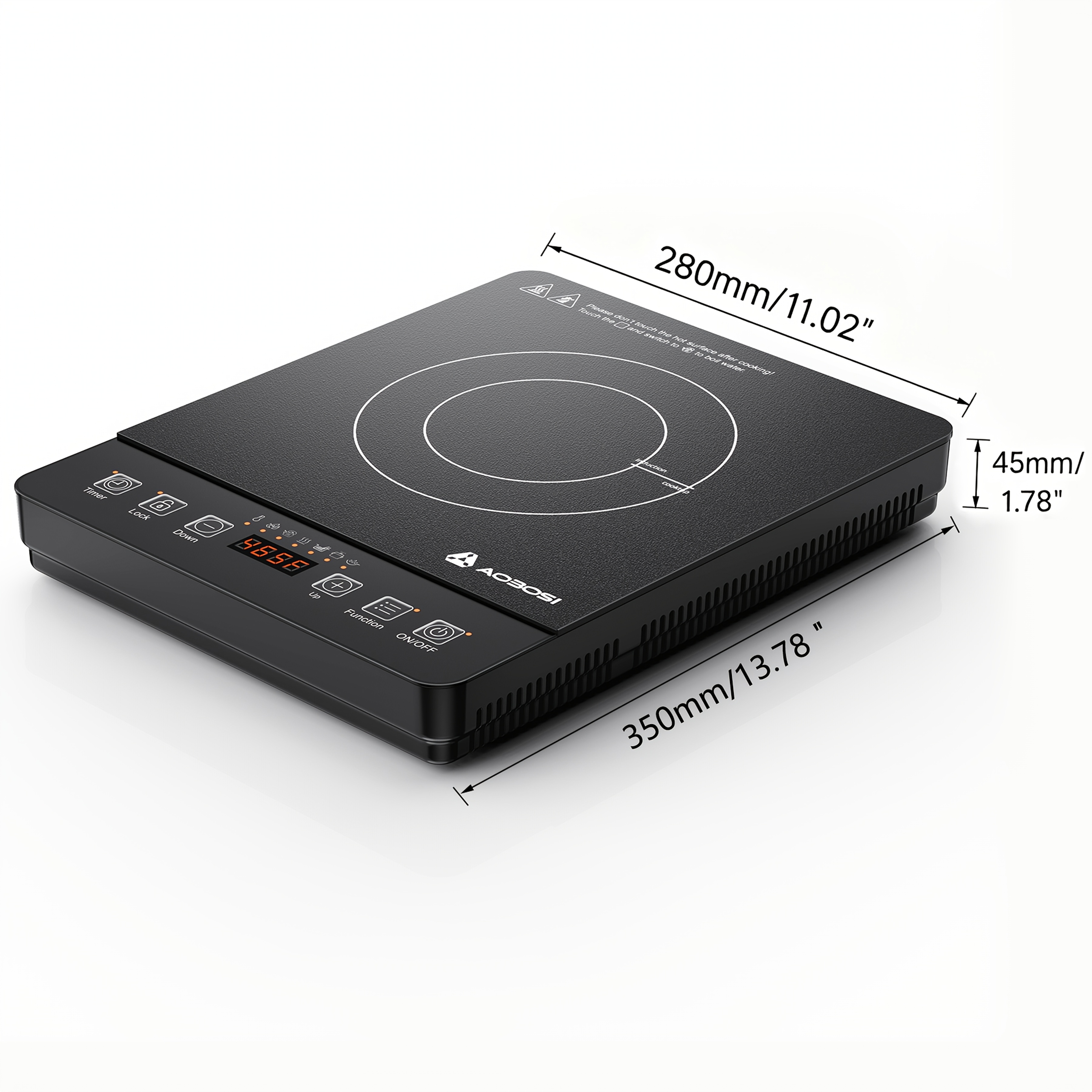   portable induction cooktop 1800w for fast and   cooking blue lcd screen the cooktop features 18 power settings 20 temperature settings with a lock function and three adjustable programs   home kitchens and as a gift