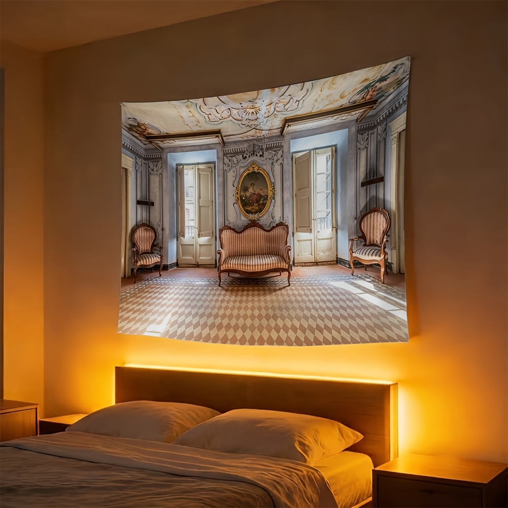 Vintage European Palace Photography Backdrop Tapestry