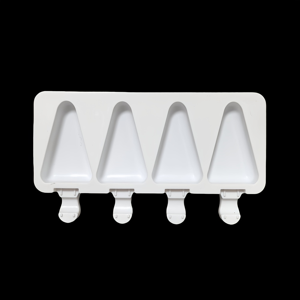 TEMU 1pc Triangle Popsicle Silicone Mold, Diy Pop Mold, Suitable For Cream Making