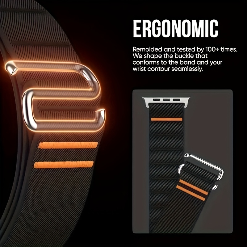 1pc Band/Strap Elastic Nylon Loop Strap Compatible with iWatch 38mm, 40mm, 41mm, 42mm, 44mm, 45mm, 46mm, 49mm Adjustable Woven Sport Band for iWatch Series 8/7/6/5/4/3/2/1/SE Unisex Watchband