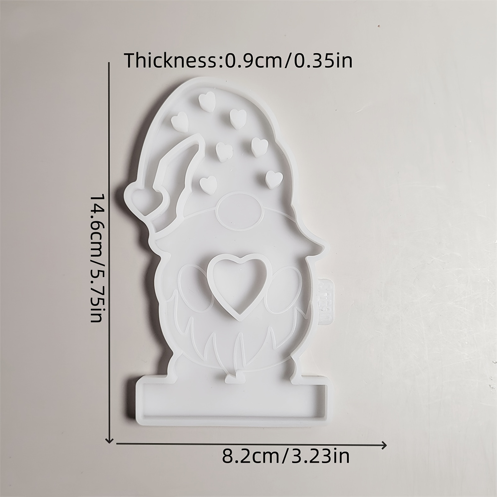 Image of New Christmas Heart Gnome Silicone Mold Dwarf Heart Gnome Plug-in Gypsum Mold S0690 Resin Silicone Mold