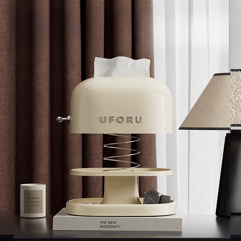 1pc multifunctional tissue   room coffee table ornament storage box large capacity spring lift creative paper towel holder ideal gift for friends Product details 0