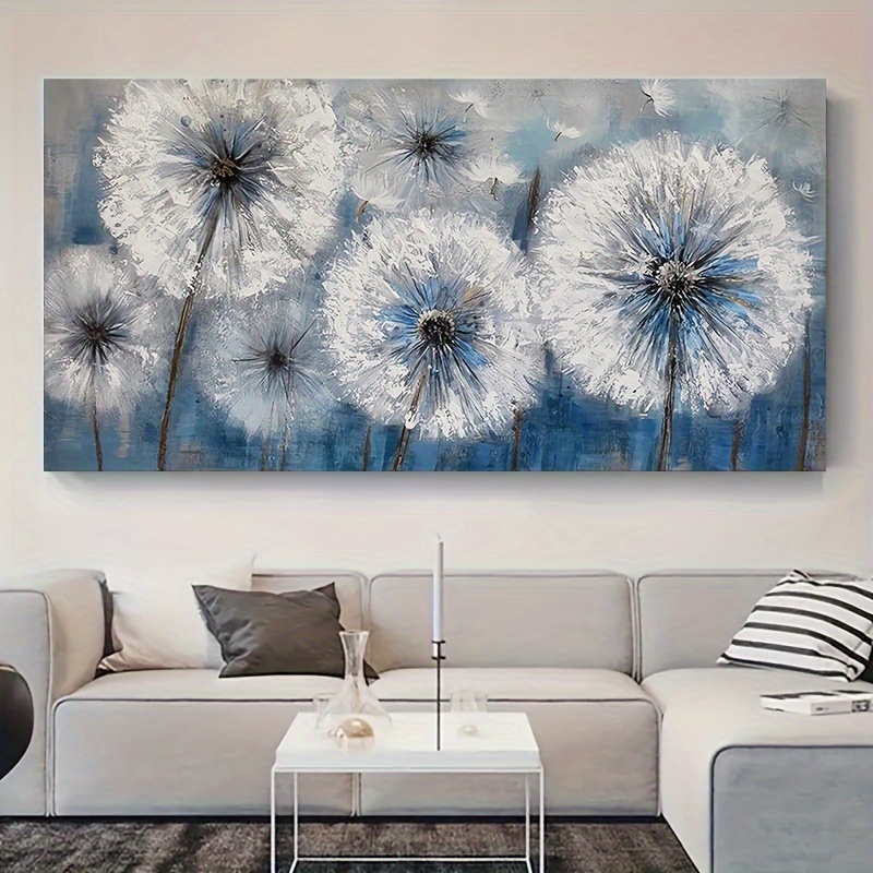 

Modern Abstract Dandelion Canvas Art, 23.62" .24", Wall Decor For Living Room And Bedroom