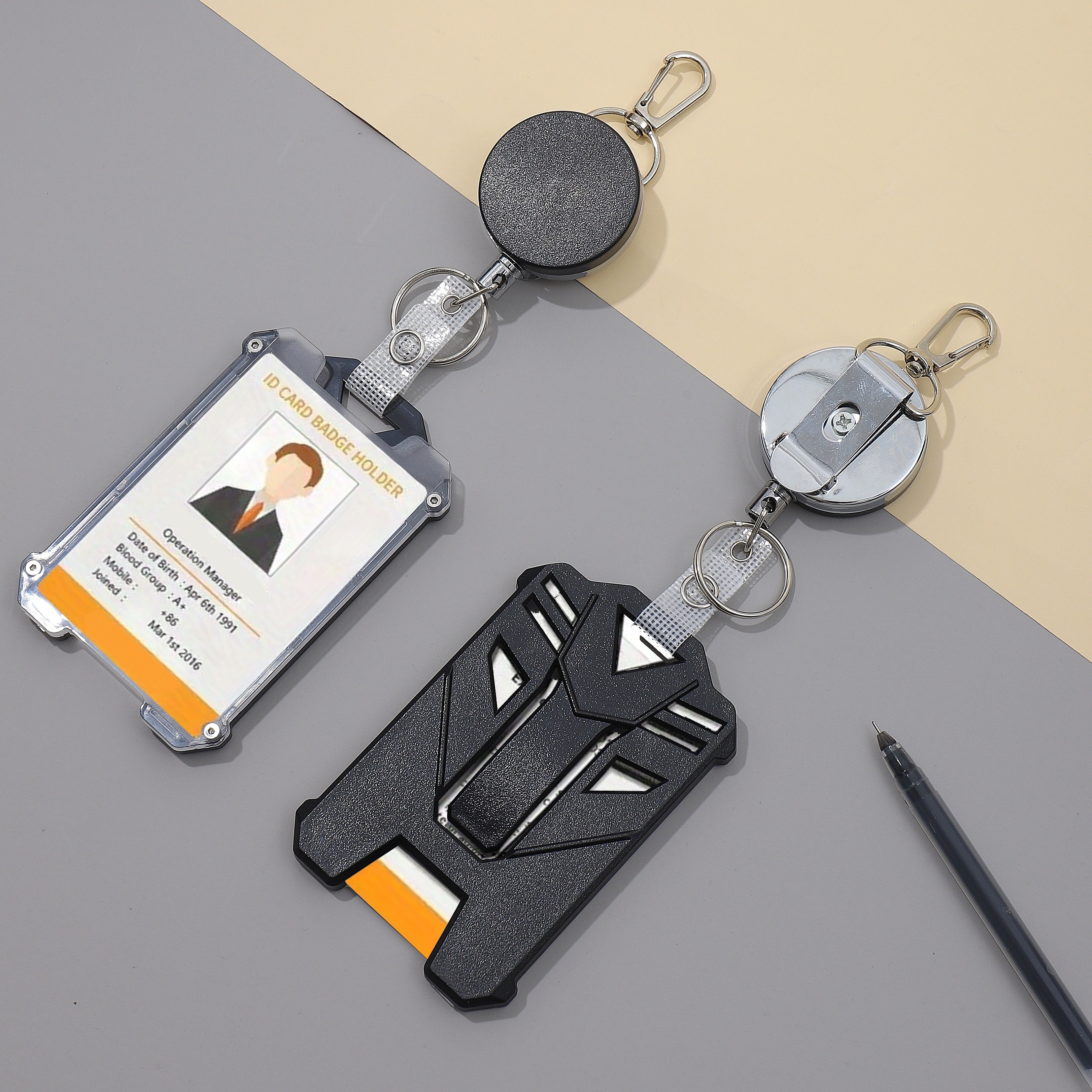Retractable Badge Reel Clip Hanging Id Card Name Keychain - Temu