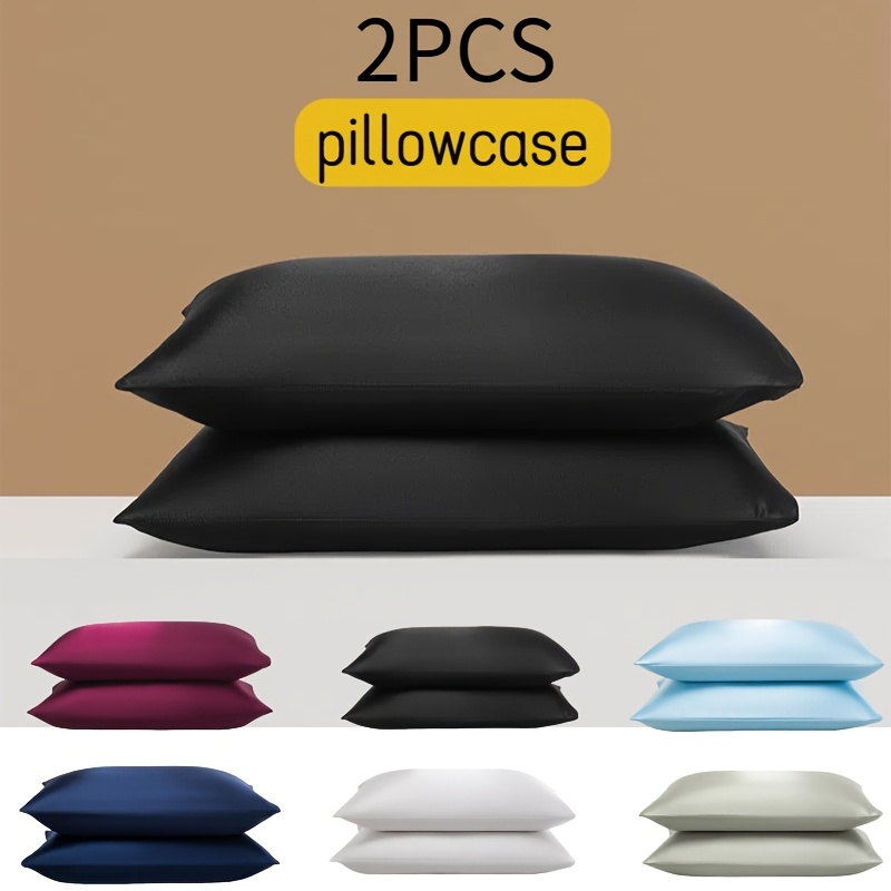 SilkenLuxe Cooling Satin Pillowcase (Set of 2, Queen)