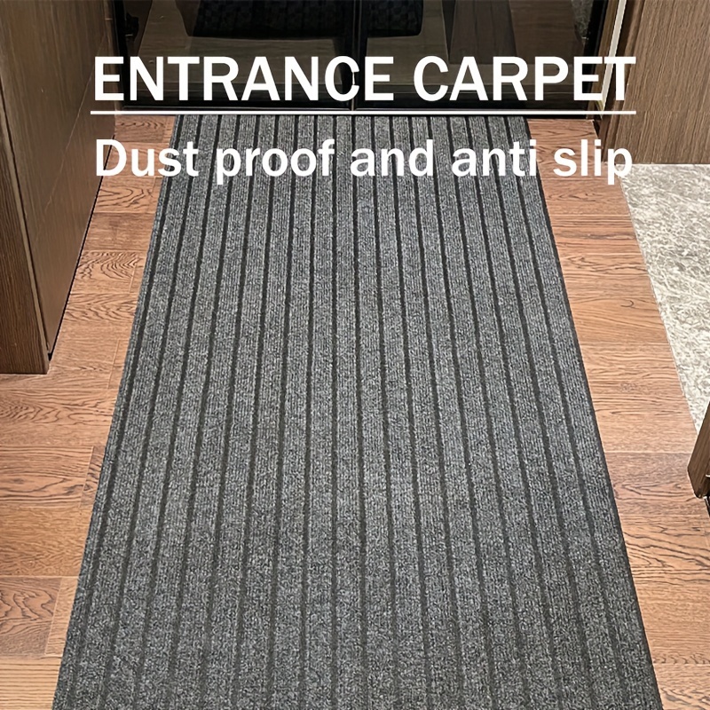 

Striped Non-slip Entrance Mat - Dirt & Moisture Resistant, Hand Washable For Home And Office Use