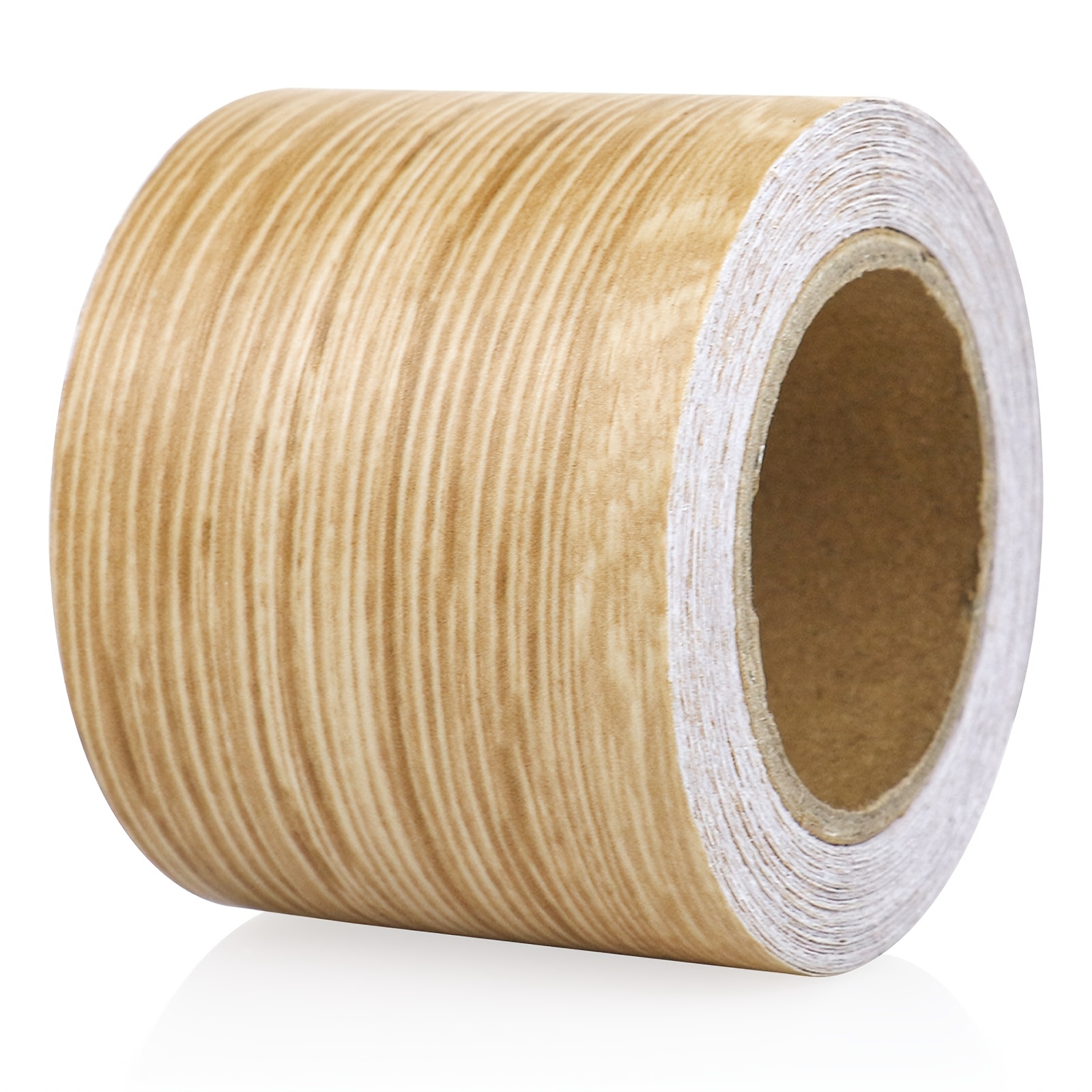 Image of Pack 1 Roll 2inch X 33ft Coffee Oak Wood Grain Repair Tape Self-adhesive Repair Patch For Furniture, Floors, Cabinets, Windows, Doors, Rv, Home Decor, And Projects