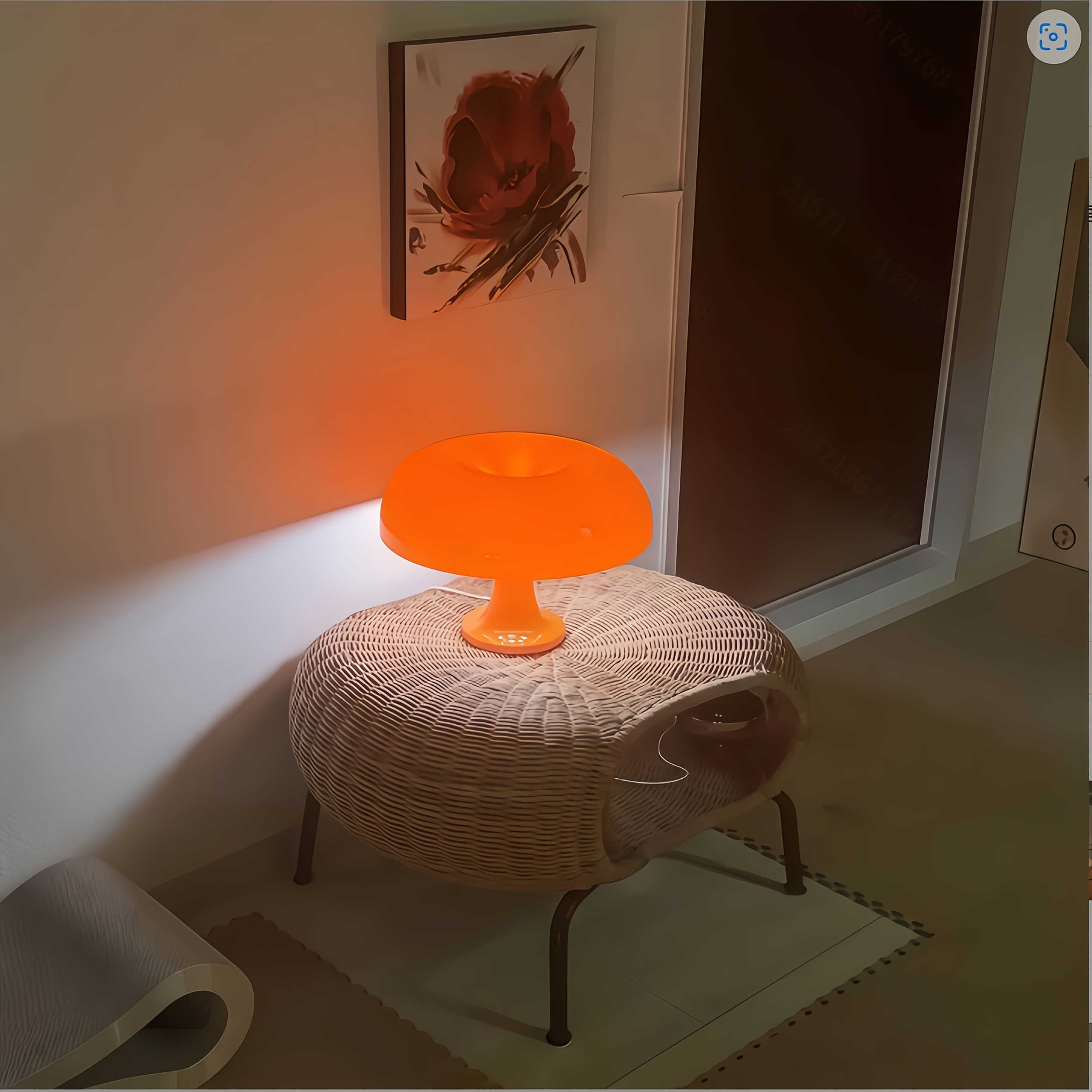 Modern Mushroom-Shaped Bedside Lamp | USB Powered | Tri-Color Dimmable Lighting | Polished Finish | Art Deco Style | Infinite Dimming | Ideal for Bedroom & Library Desk