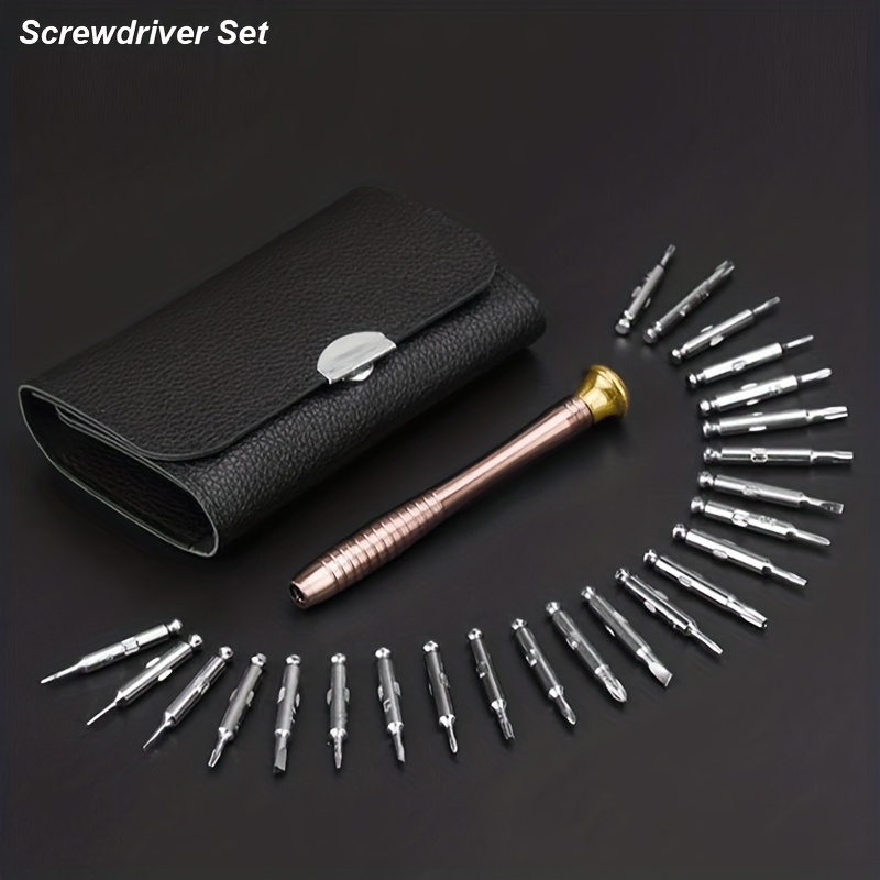 E-shop 24-in-1 Präzisions-Schraubendreher-Set, Multifunktionales Handy-Tablet-Demontagewerkzeug, Kein Aufladen erforderlich - Inklusive