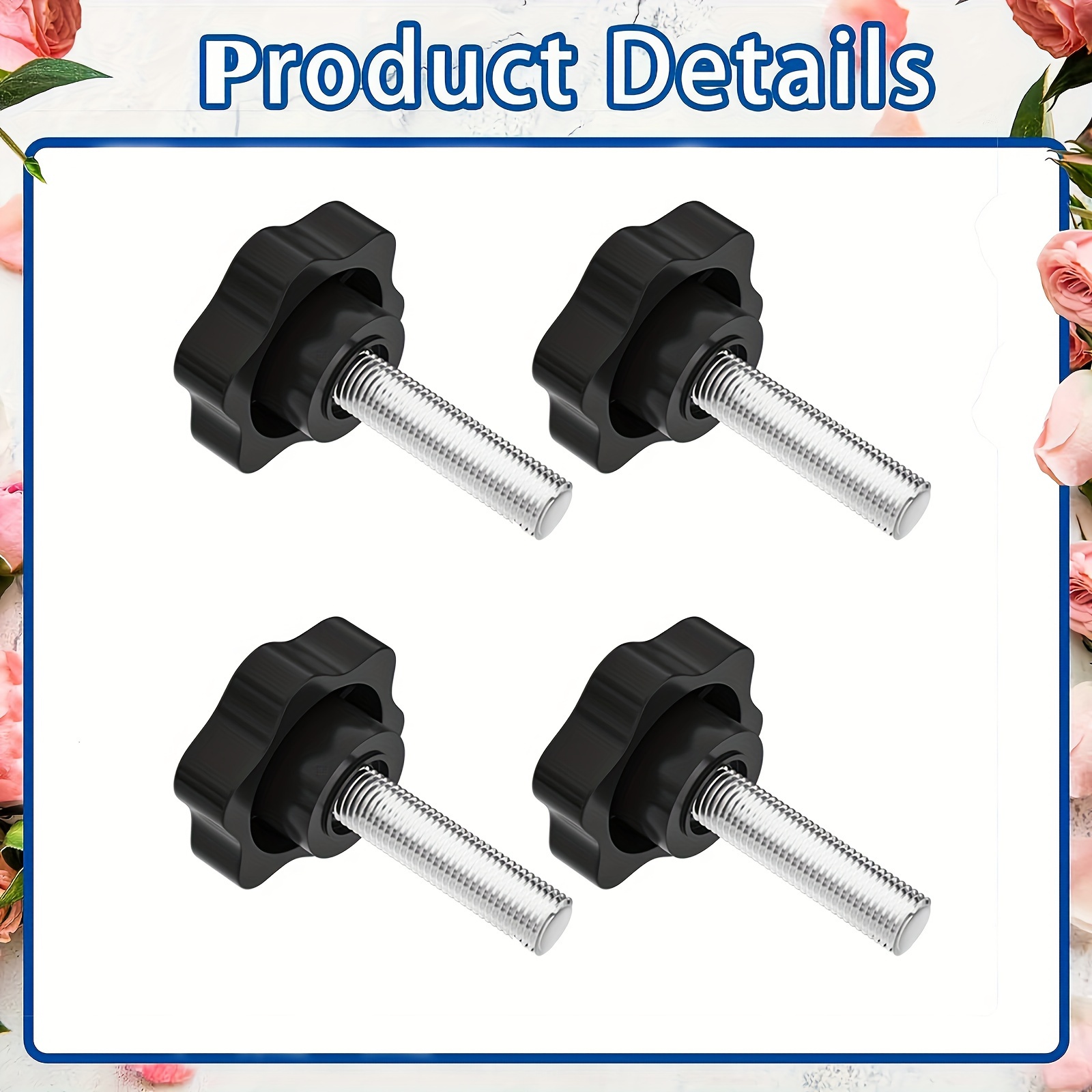 Image of M8 X 40mm Thread Star Hand Knob Tightening Screw Hand Tightening Knob Quick Removal Parts For Umbrella Base Knob
