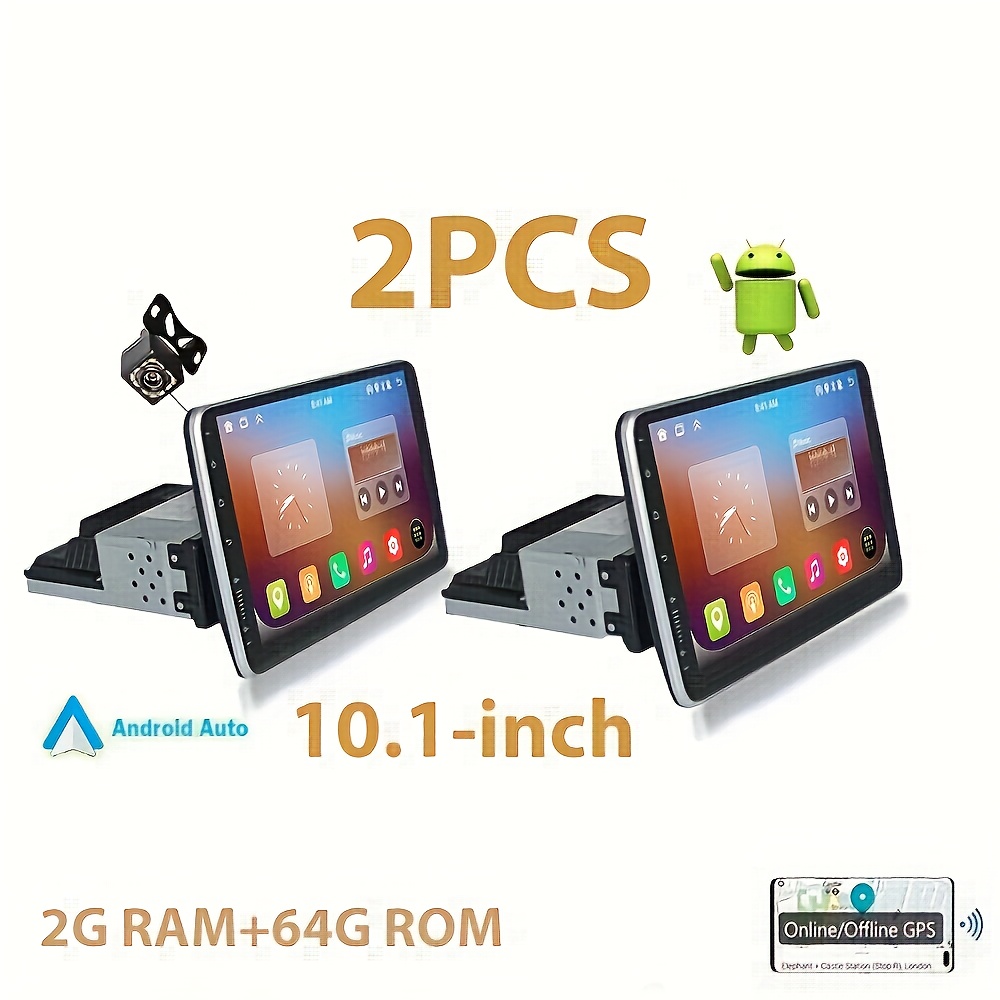 Android Single Din Car Stereo Flip Touch Screen Car Radio - Temu