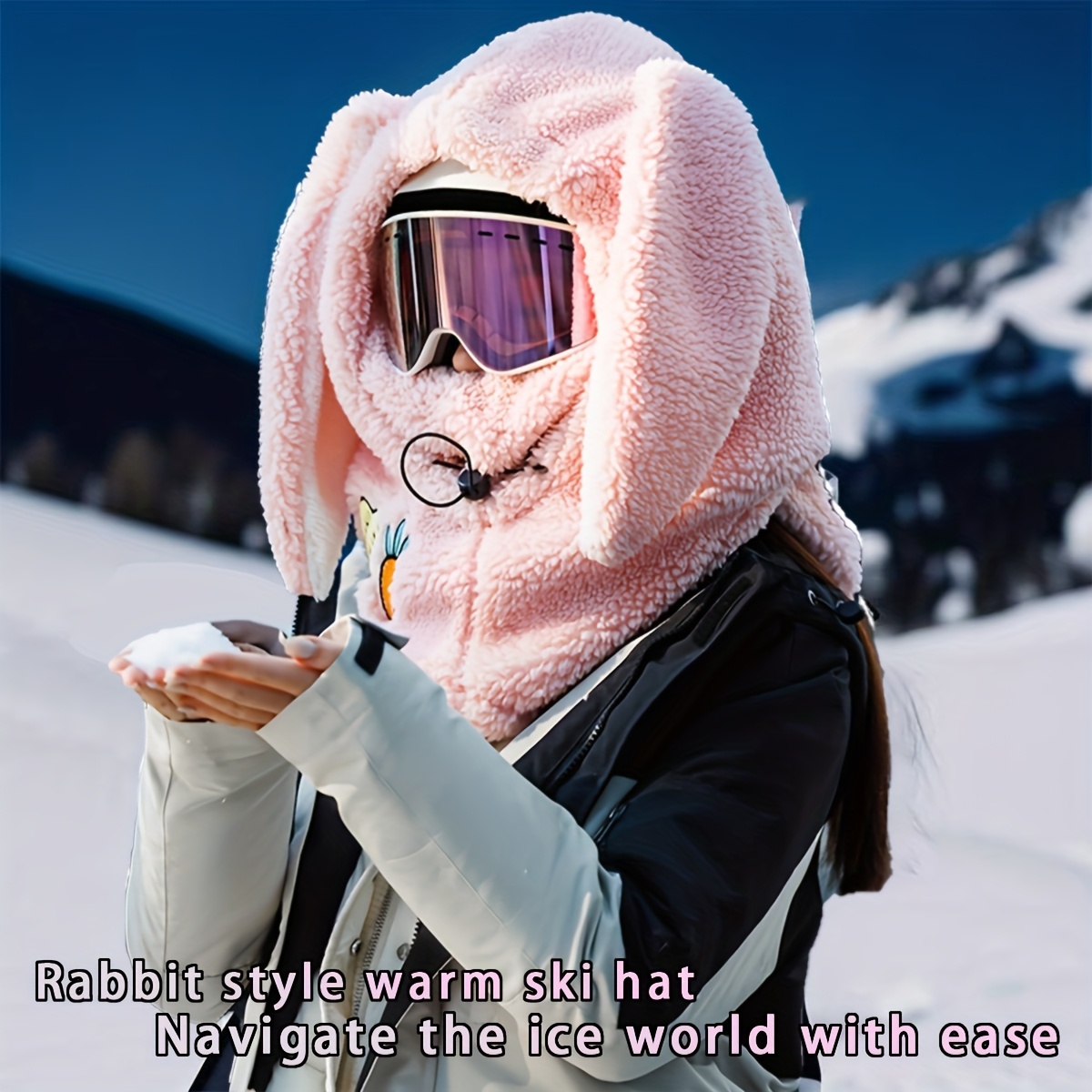 

Fur Beanie Hat For Women, Adjustable Warm Plush Hat, Outdoor Activities, Skiing, Snowboarding, Hiking, And Casual Wear