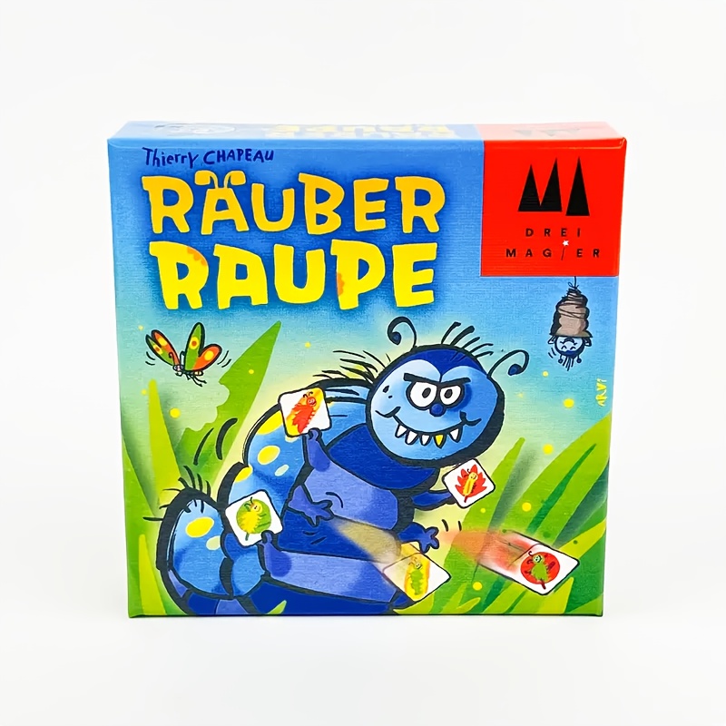 TEMU Raupe Board Game - Fun Caterpillar Heist Strategy Game For Families, Vibrant Monster & Treasure Design, Card Stock Material, & Competitive Play,