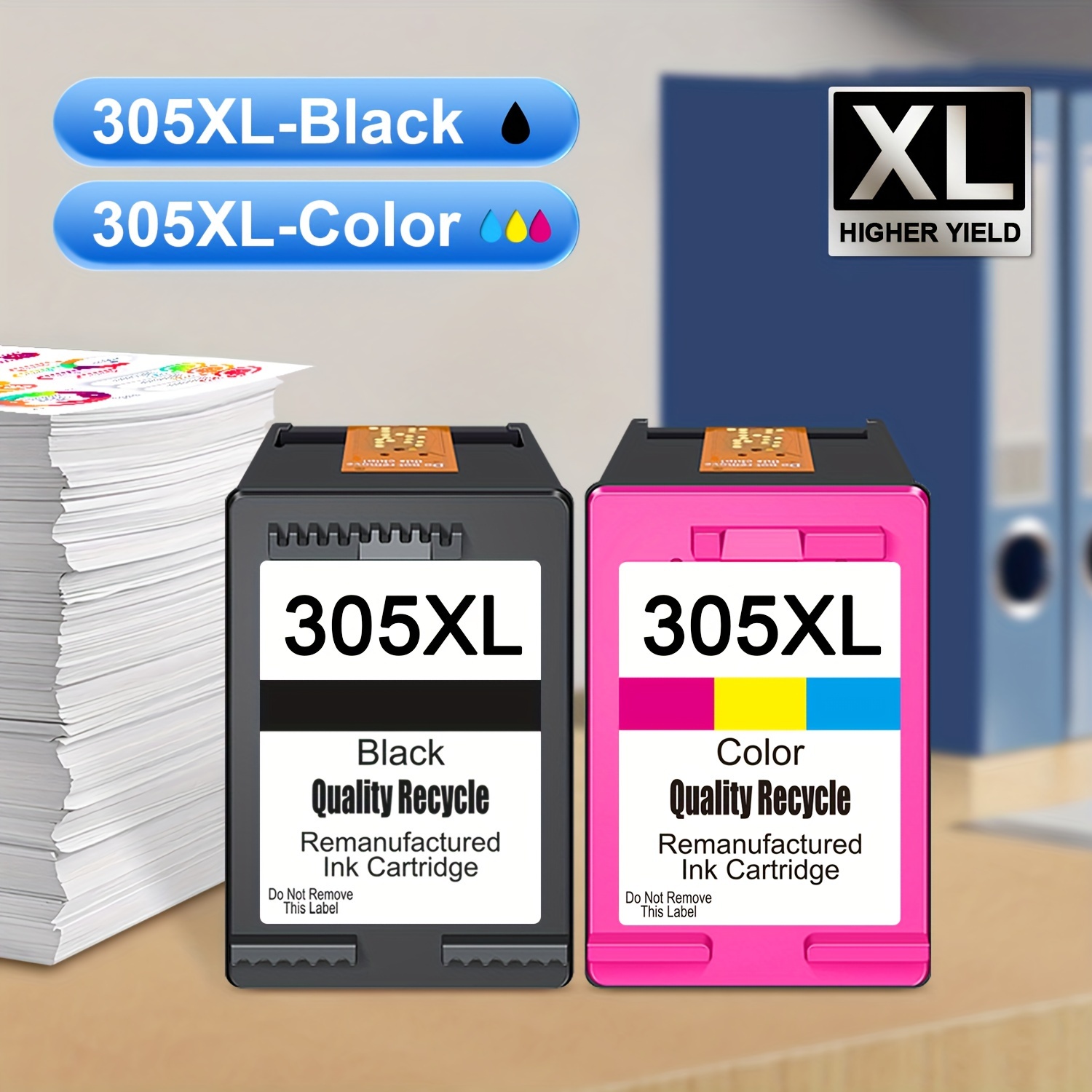 

305xl Ink Cartridges - , For Hp 305 Xl, 2700, 2700e, 2752, 2752e, 2742, 2755, 4100, 4100e, 4152, 4155e, 6000, 6055, 6400, 6458, 6458e, 6455e Printers - Europe & West Europe Compatible