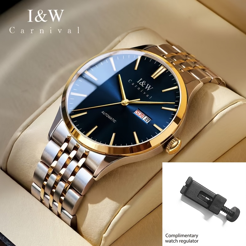 Image of Self-winding Mechanical Watch For Men, Waterproof With Sapphire Glass, Ideal For Business And Holiday Gifts, Without Battery