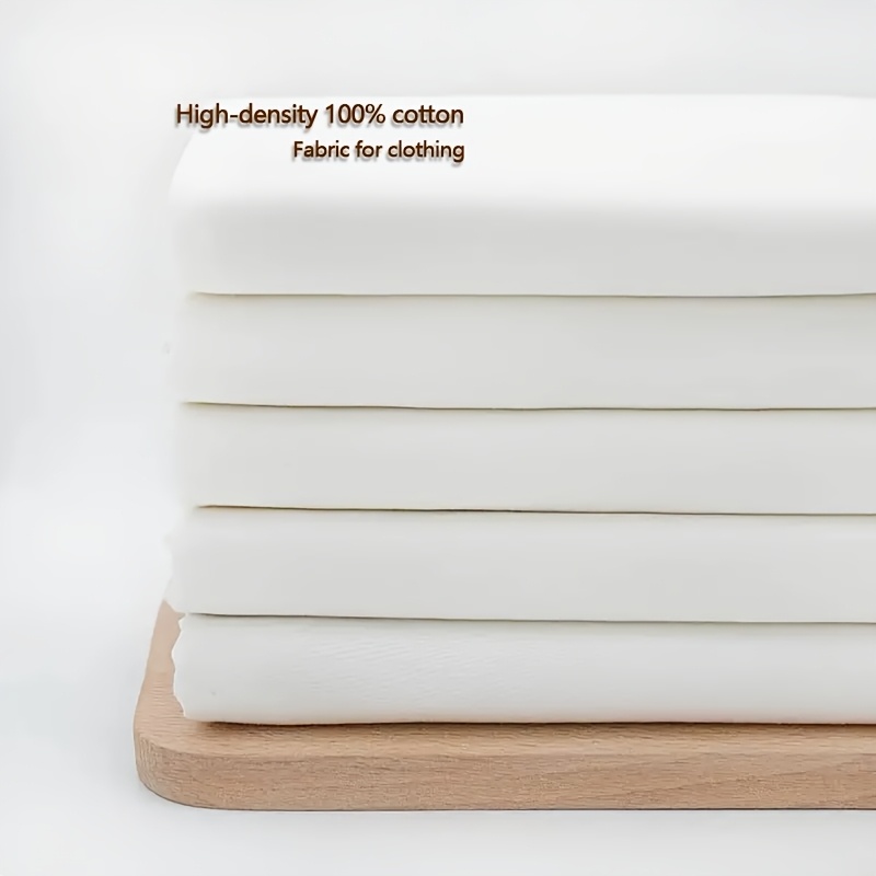1pc *% Cotton High-Density Fabric, Soft & Durable White Cloth for Sewing,  Shirts, Dresses, and Clothing, 92gsm, Pre-Cut in 162.56x91.44cm,  162.56x274.32cm, or 162.56x548.64cm Sizes, Machine Washable, ...
