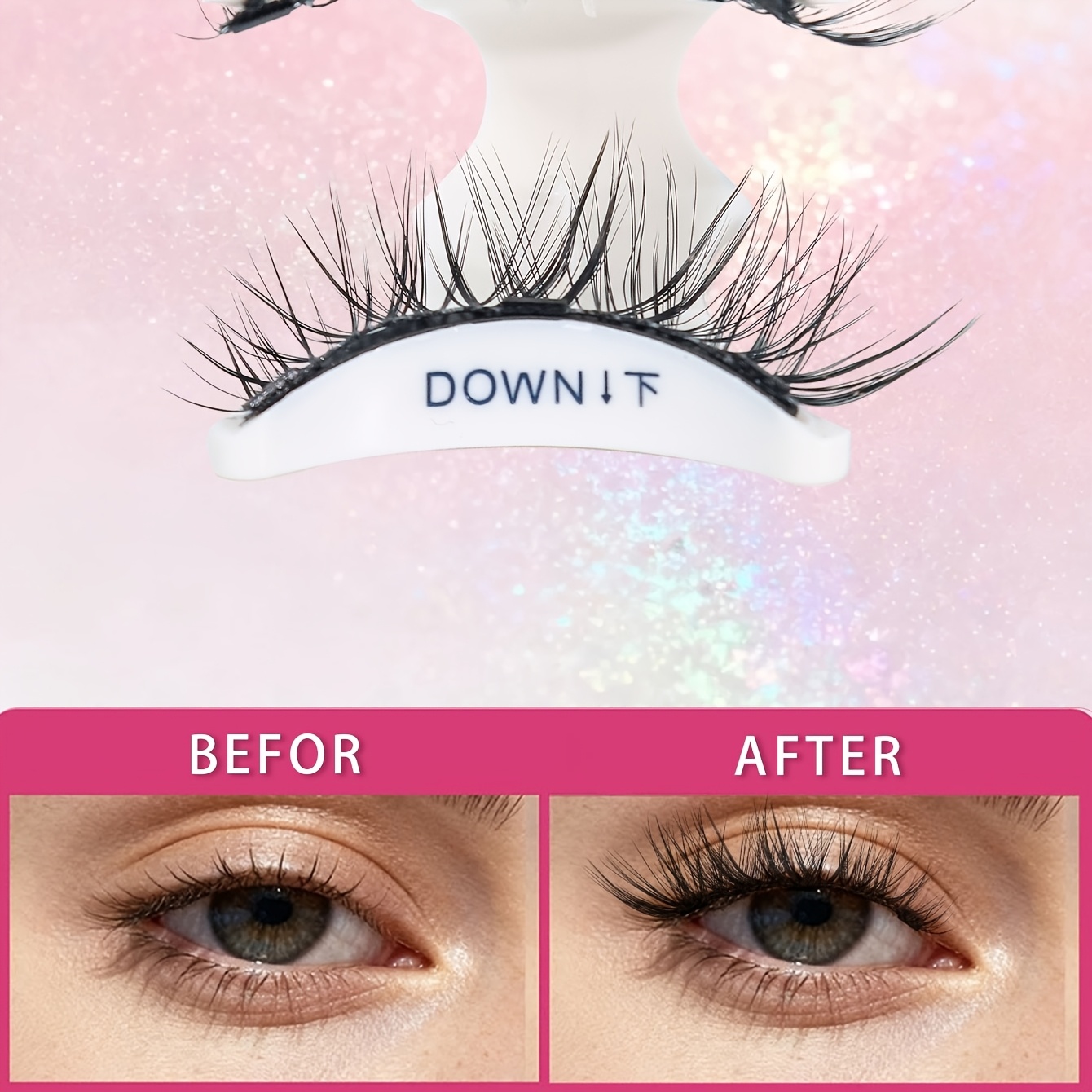 magnetic false eyelashes for lengthening the outer corner 1 pair with professional clip reusable cat eye dense natural long length eyelashes 5 12mm lightweight makeup tool Product details 0