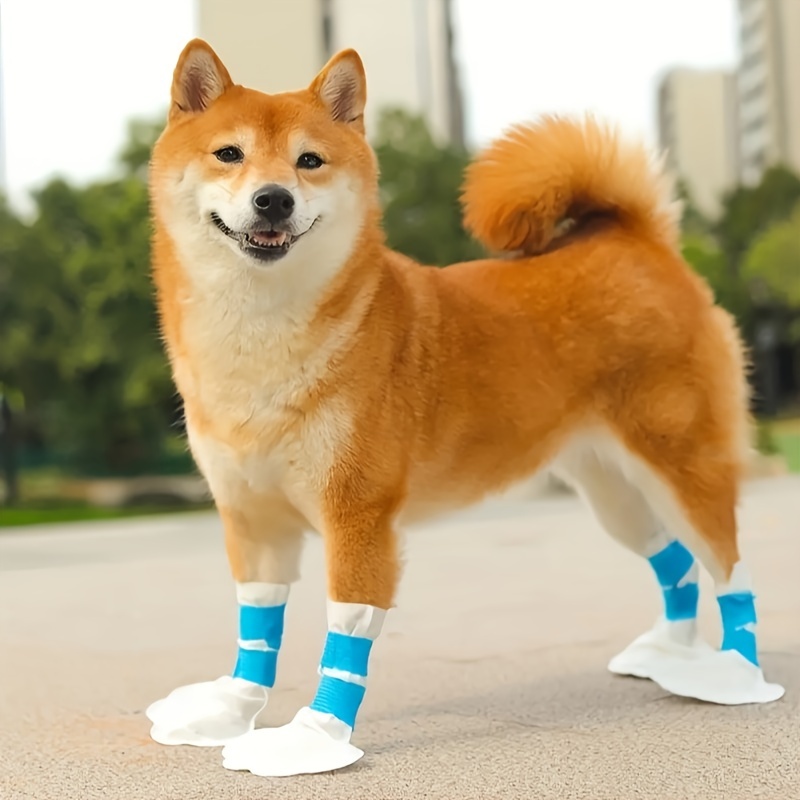 4pcs Pet Dog Socks Outdoor Indoor Non Slip Dog Shoes Pet Paw