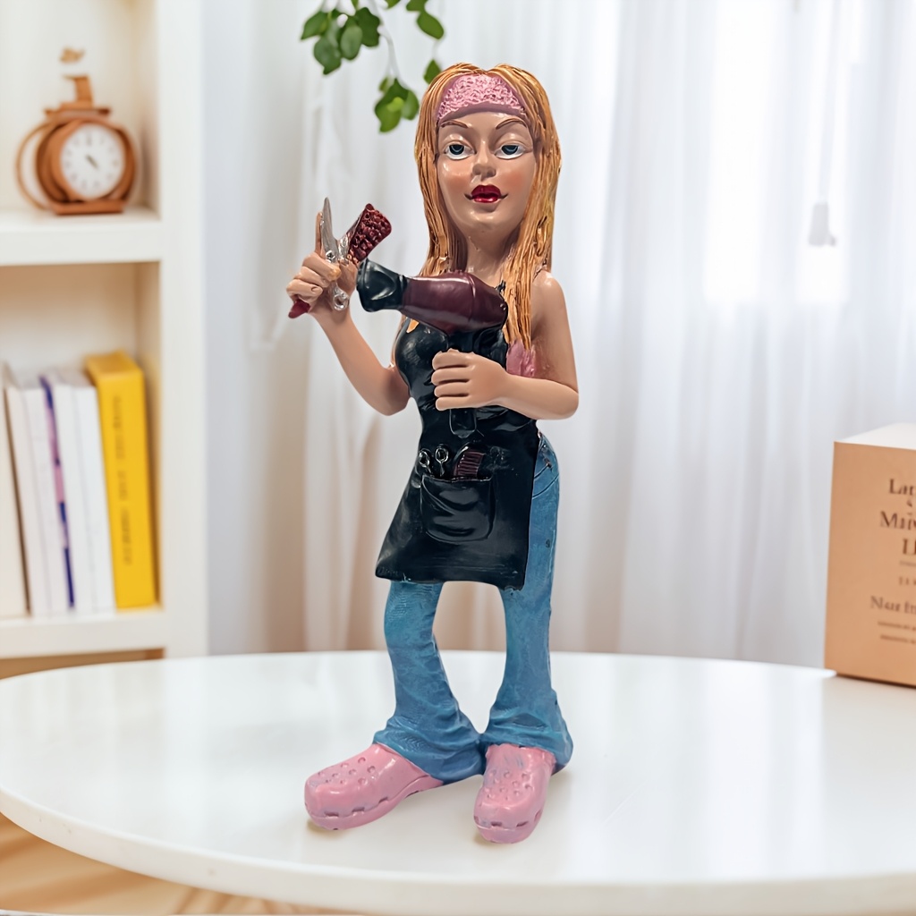Resin Barber Statue | Versatile Home And Office Decor For Christmas, Thanksgiving, Mother's Day