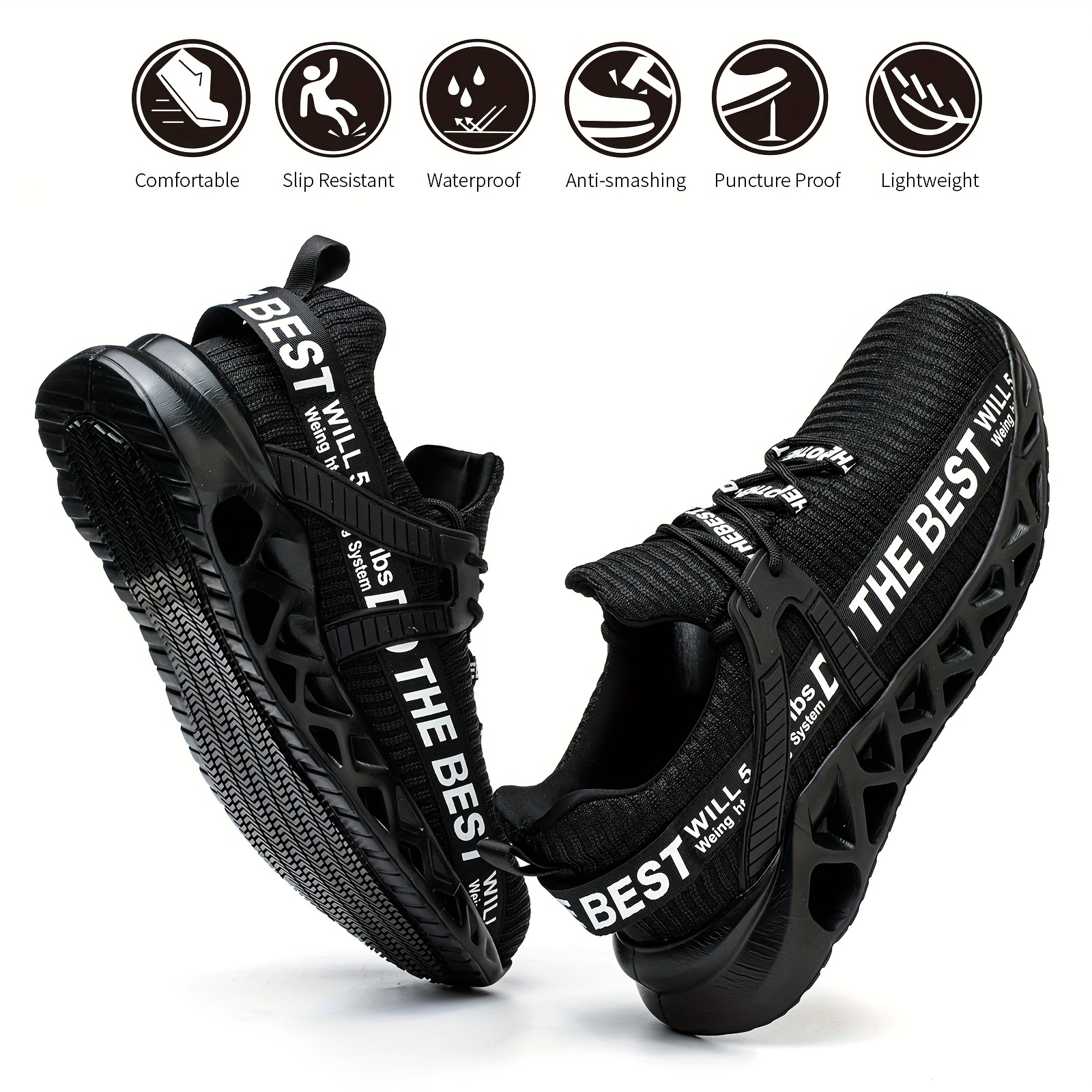 Men's Work Safety Shoes - Rugged Design