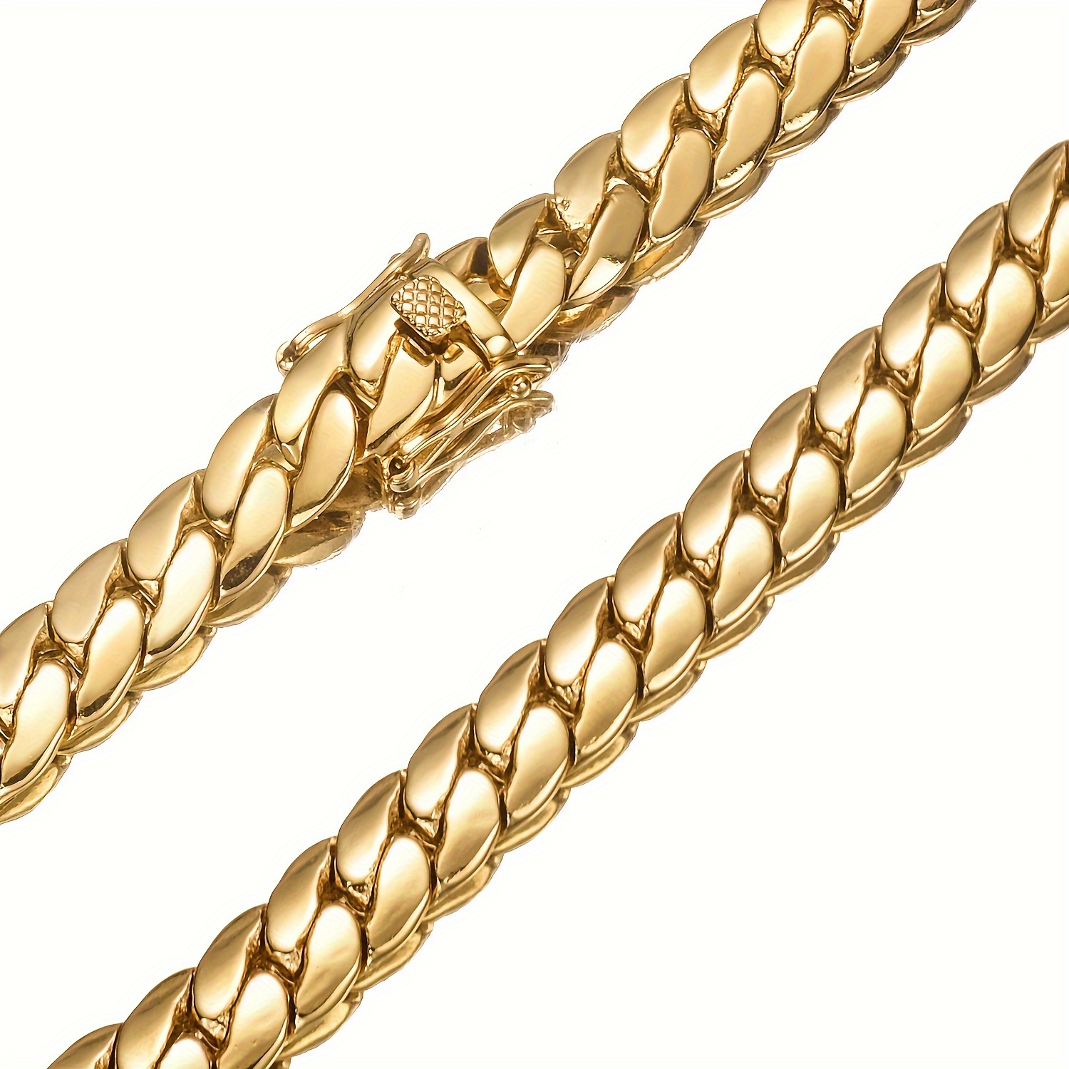 

Mens Copper Golden Cuban Chain Fashion Bracelet