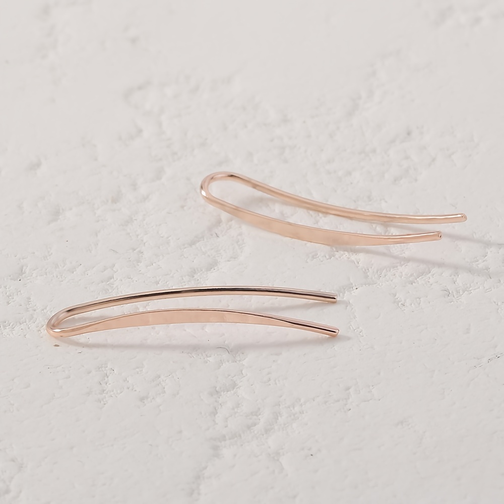 Copper Line Stud Earrings for Women