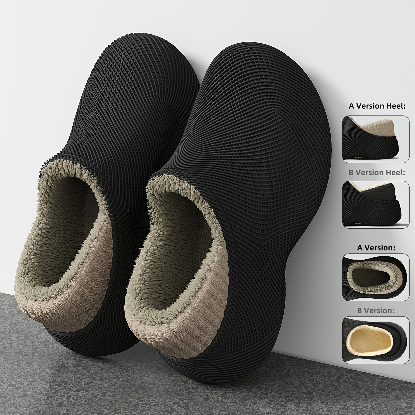 TEMU FZT, Nouvelle Hiver 2026 Chaussures Douillettes à Talon Texturé 3D, Bottes de Neige de Haute Qualité pour Homme et Femme, , Confortables,