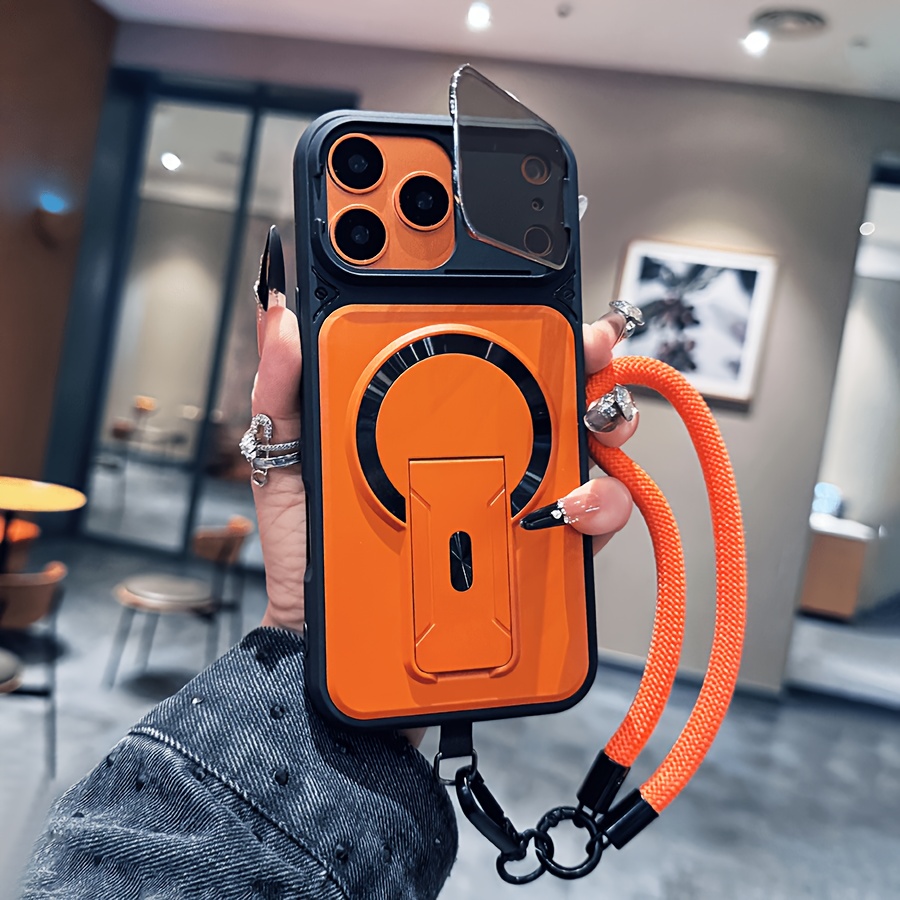 TEMU Phone Case: 2pcs Set (including A Phone Case And A Hanging Strap) Is Suitable For Iphone 17, 16, 15 Pro Multi-functional Phone Protection Case,