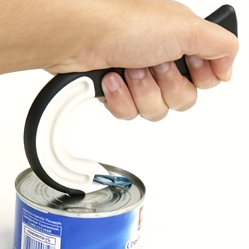 TEMU Ergonomic Hook Can Opener - Sturdy Plastic, Great For Home And Restaurant Use, Excellent Addition For Christmas Parties
