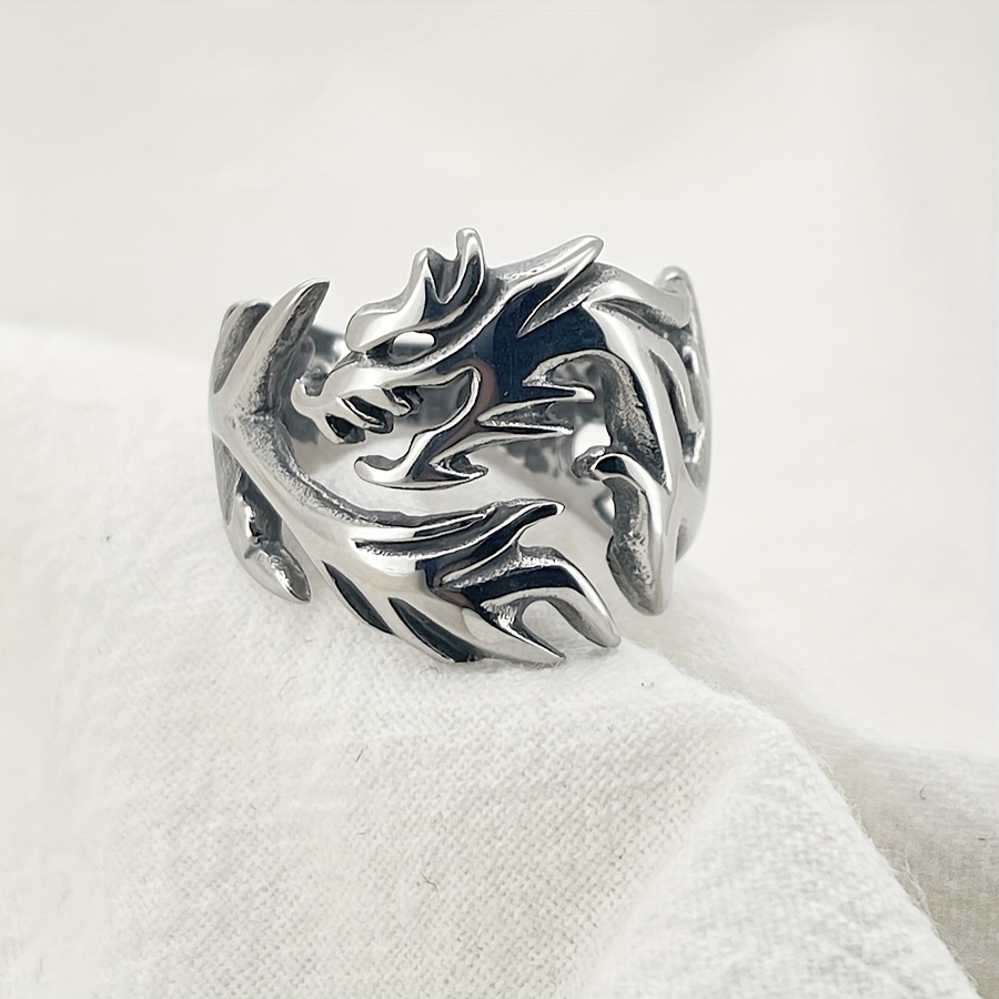 Image of Personality European And Overbearing Index Finger, Dragon Stainless Steel Men's Ring