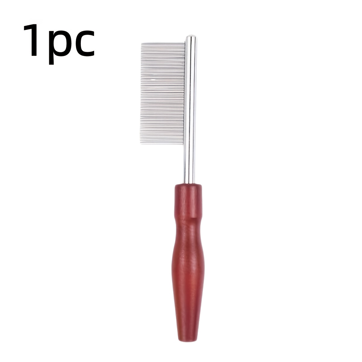TEMU Peigne à barbe en acier inoxydable pour hommes - Outil de toilettage ergonomique, compacte et portable, adapté au coupe-barbe et à la moustache,