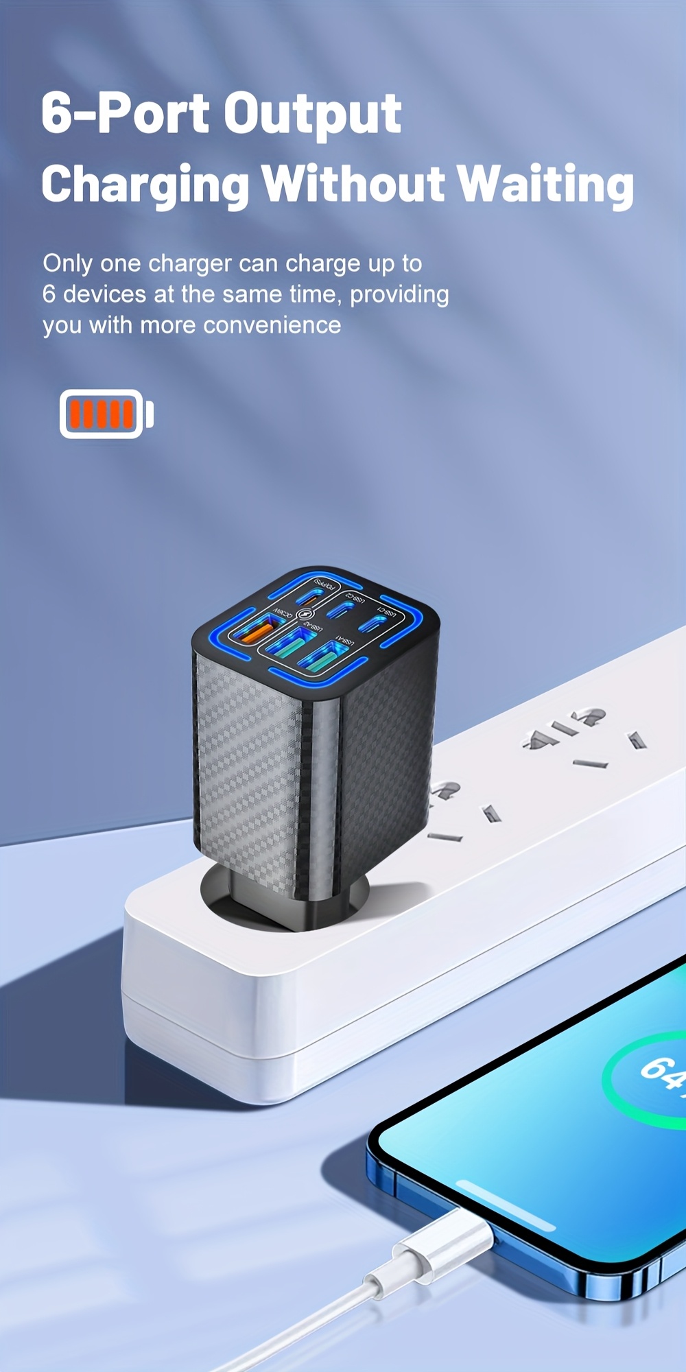 KAXOE 2pcs 50W Super Fast Charging Phone Charger Adapter USB C Charger Wall Travel Charger Plug USB Phone Charger for iPhone for Samsung