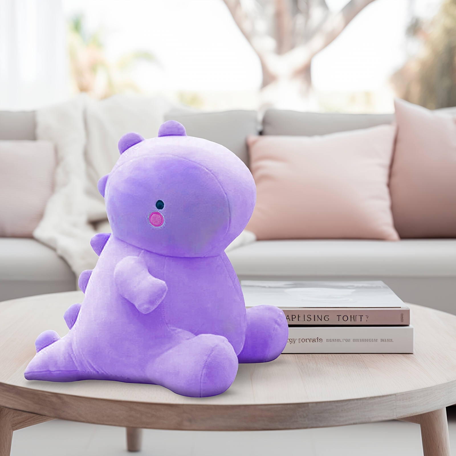 2025 New Cute Dinosaur Plush Toy - Soft Stuffed Animal with Expressive Eyes, Vibrant Colors & Detailed Design, Creative Home Decor Gift for Boys & Girls, Birthday Present, Playful Bedroom Accessory, Whimsical Design, Highquality Stitching