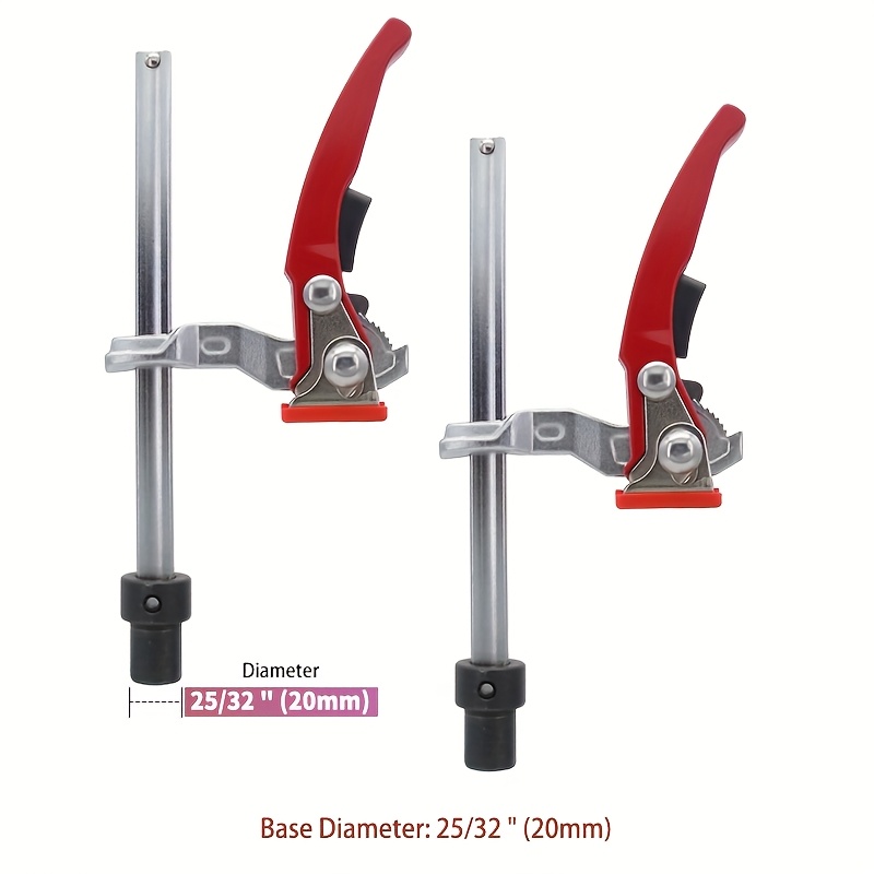 2pcs Set Alloy Heavy-duty Ratchet F-clamp, 3d Flexible Welding Platform & Woodworking Table Quick Fixture Positioning Material Presser, Plug-in Hole Adjustment Desktop Clamp, Multi-functional