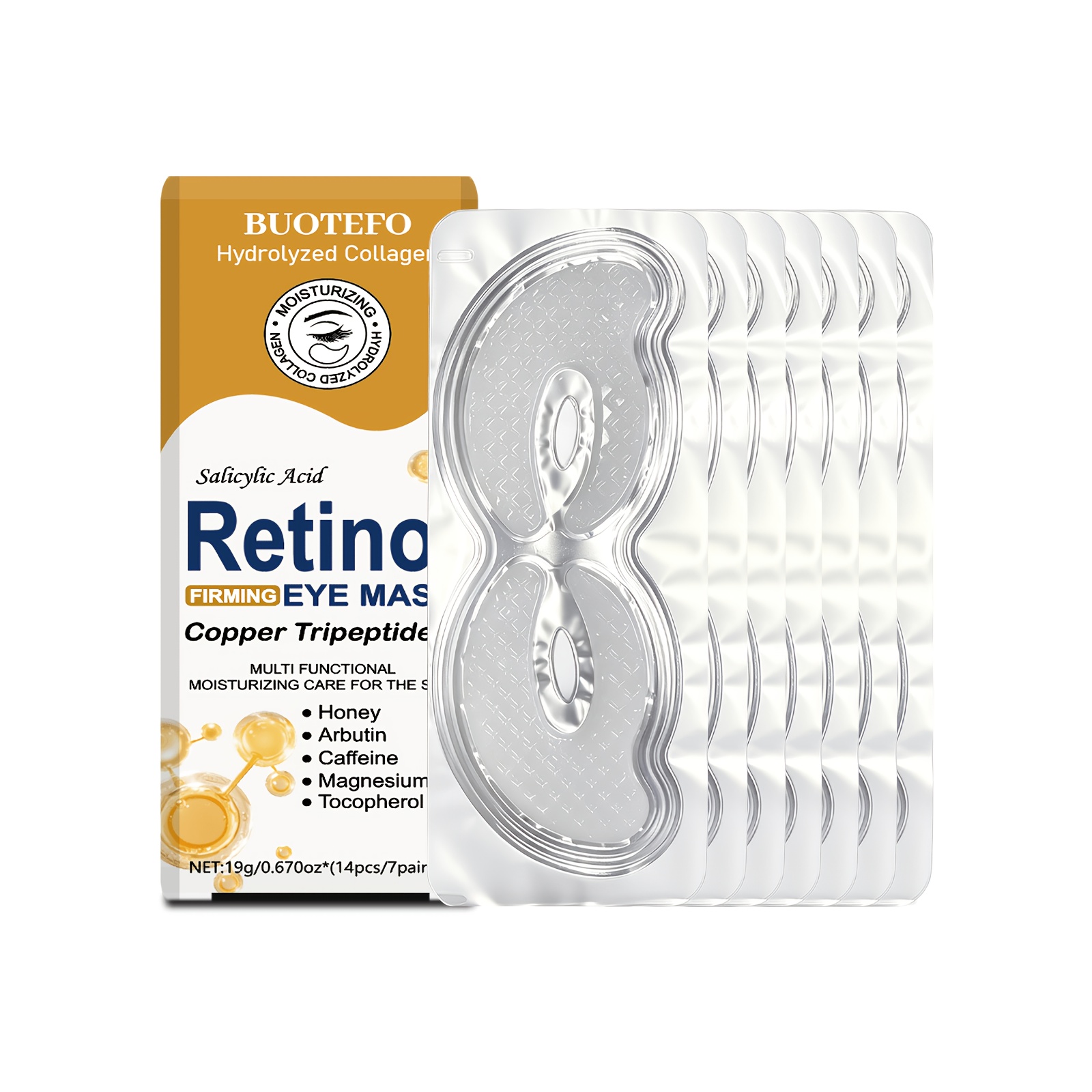 Image of Retinol Collagen Eye Patch, Moisturizing, Deep Nourishment, Making Eye Skin And , Eye Skin , Making Elastic, Bidding Farewell To And Dullness, Eye Care, Eye Patch