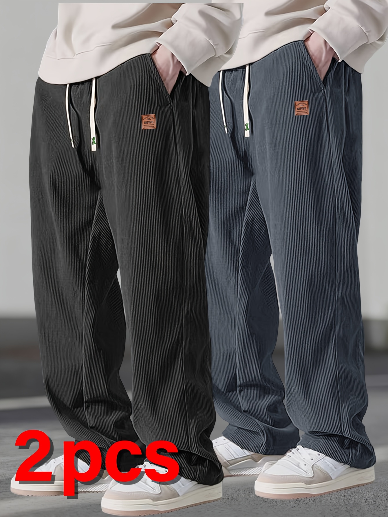 item picture two piece corduroy casual pants with a loose   side pockets two   vintage texture   everyday outfits