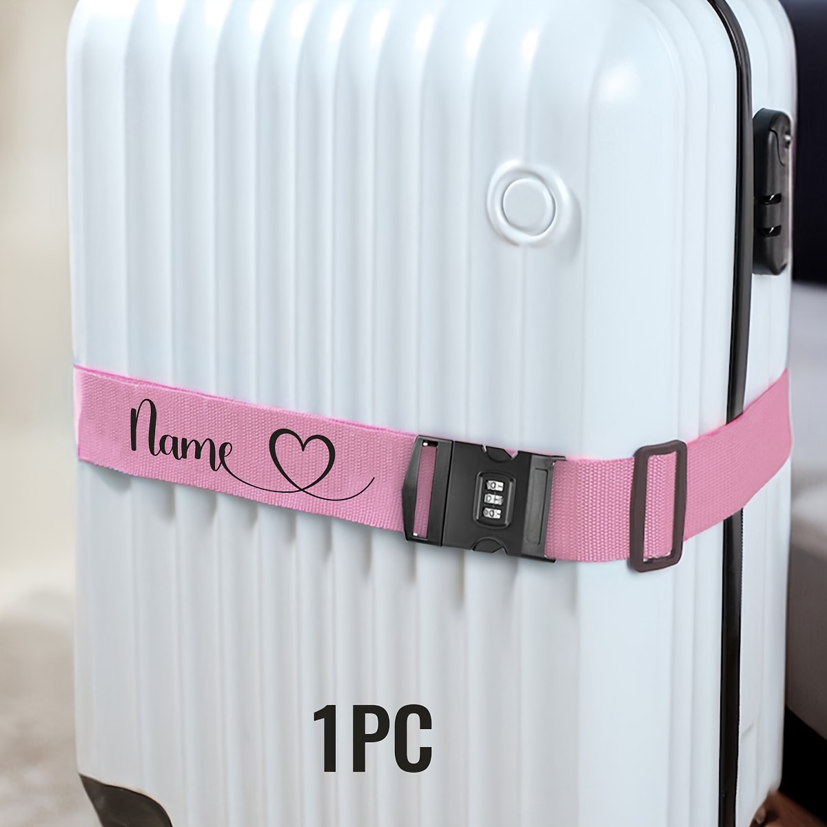 E-shop 1/2 Stück Gepäckgurte mit individuellem Text und Passwort, personalisierte Reiseutensilien, personalisierte Gepäckzubehörteile, anpassbare