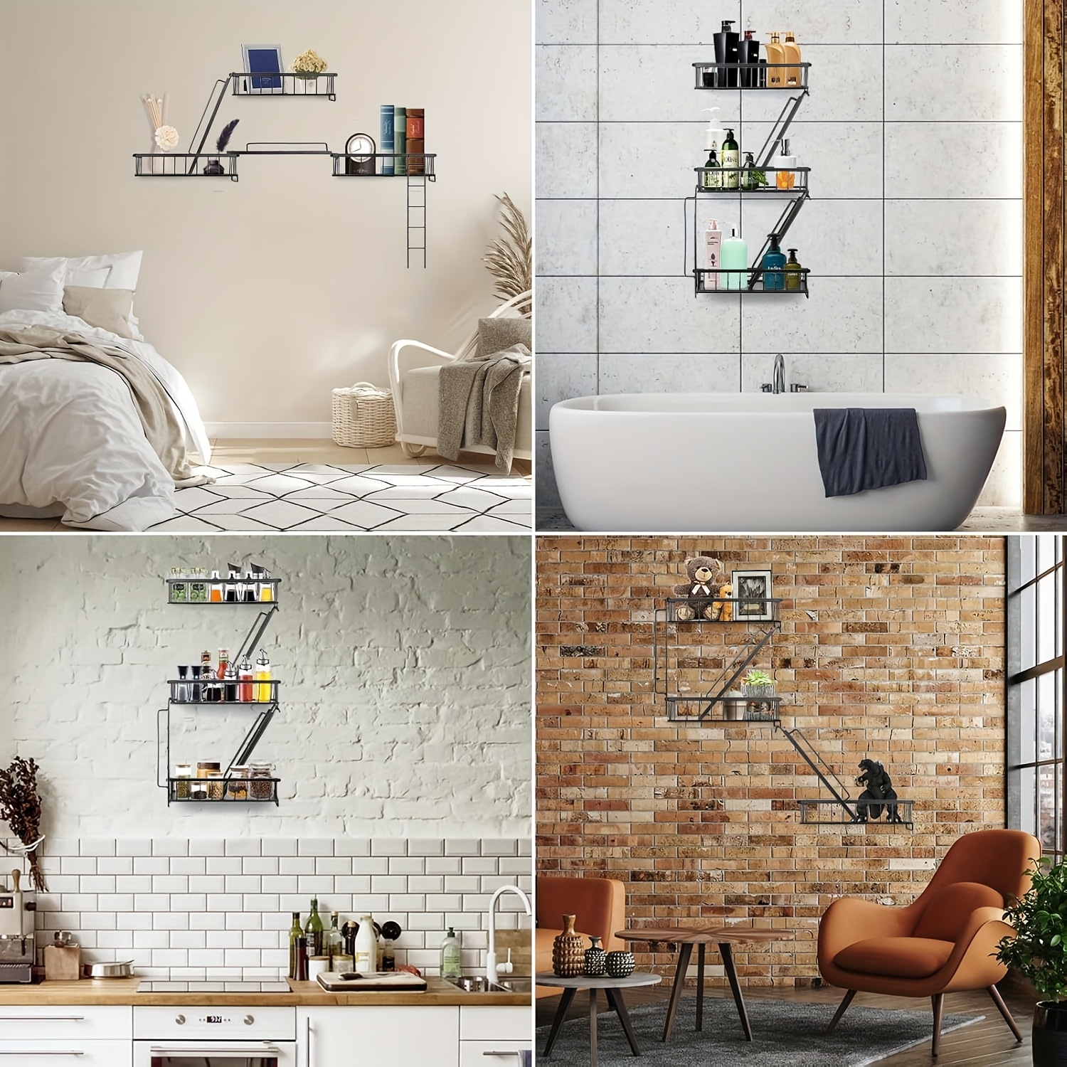 Creative Multi-Tier Staircase Combination Shelf, Wall Display